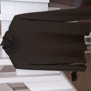 Escada Mock Turtleneck Dark Olive 100%,Merino Wool Sweater szM Excellent